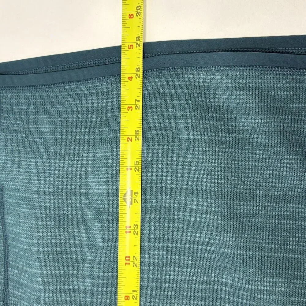Men's UnTuckIt Kezoh Quarter Zip Fleece Pullover Men Size Large Teal Green